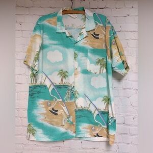 Vintage Repage Hawaiian Land Sailing Shirt Size XL​